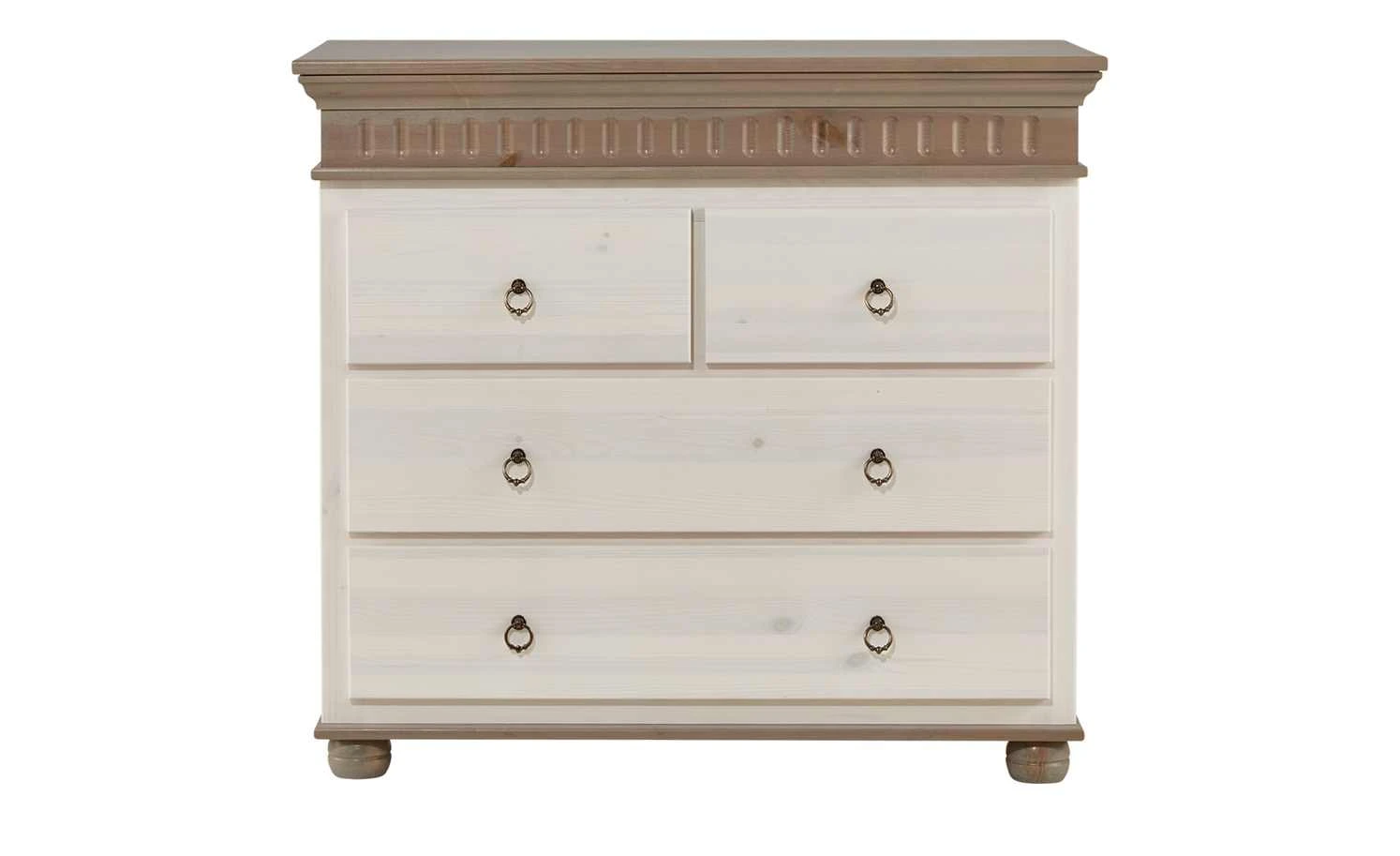 Kommode Bornholm | Kiefer Weiß / Kiefer lavafarben 2 Kommode Bornholm | Kiefer Weiß / Kiefer lavafarben – Bild 2