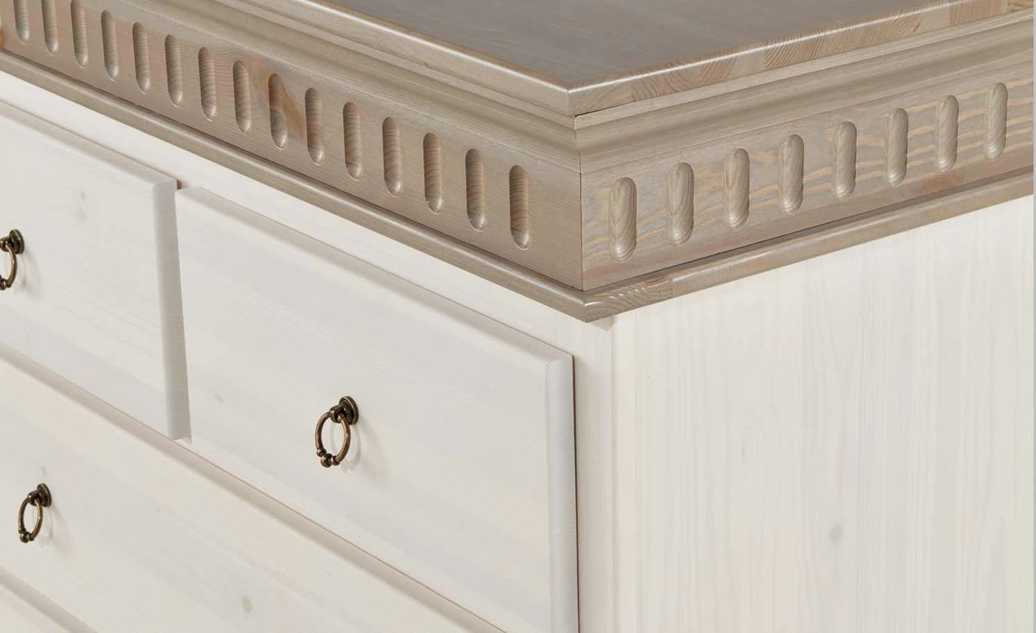 Kommode Bornholm | Kiefer Weiß / Kiefer lavafarben 5 Kommode Bornholm | Kiefer Weiß / Kiefer lavafarben – Bild 5