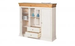 Highboard Bornholm |  Kiefer Weiß / Kiefer antikfarben -Komm Store 10239605 1 201811271457