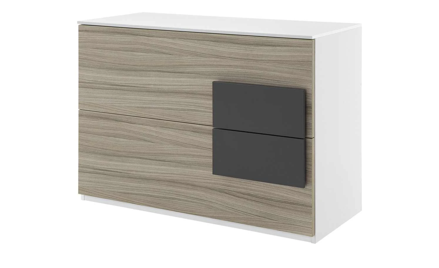 Kommode Holly | Treibholz (Nachbildung) / Weiß / Anthrazit 1 Kommode Holly | Treibholz (Nachbildung) / Weiß / Anthrazit