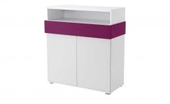 Highboard 2-türig Holly | Weiß / Fuchsia