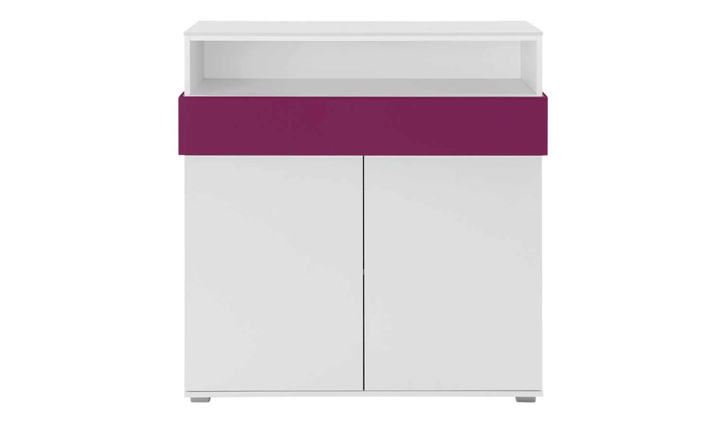 Highboard 2-türig Holly | Weiß / Fuchsia 2 Highboard 2-türig Holly | Weiß / Fuchsia – Bild 2