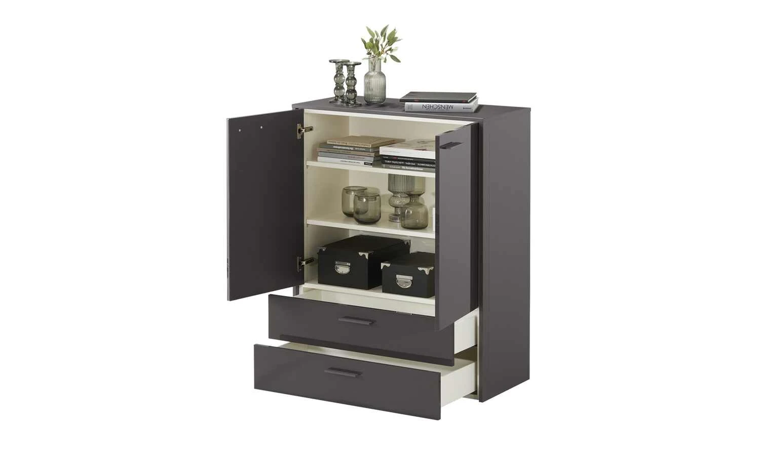 Wohnwert Kombikommode Cantara | Schiefer (Grau) 2 Wohnwert Kombikommode Cantara | Schiefer (Grau) – Bild 2
