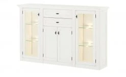 maison bleue Highboard Petit Chalet | Vintage Weiß mit Glastüren -Komm Store 11203699 6 202206231234