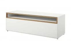 now! by hülsta Lowboard now! easy | Reinweiß / Natureiche (furniert) ohne Kabelführung