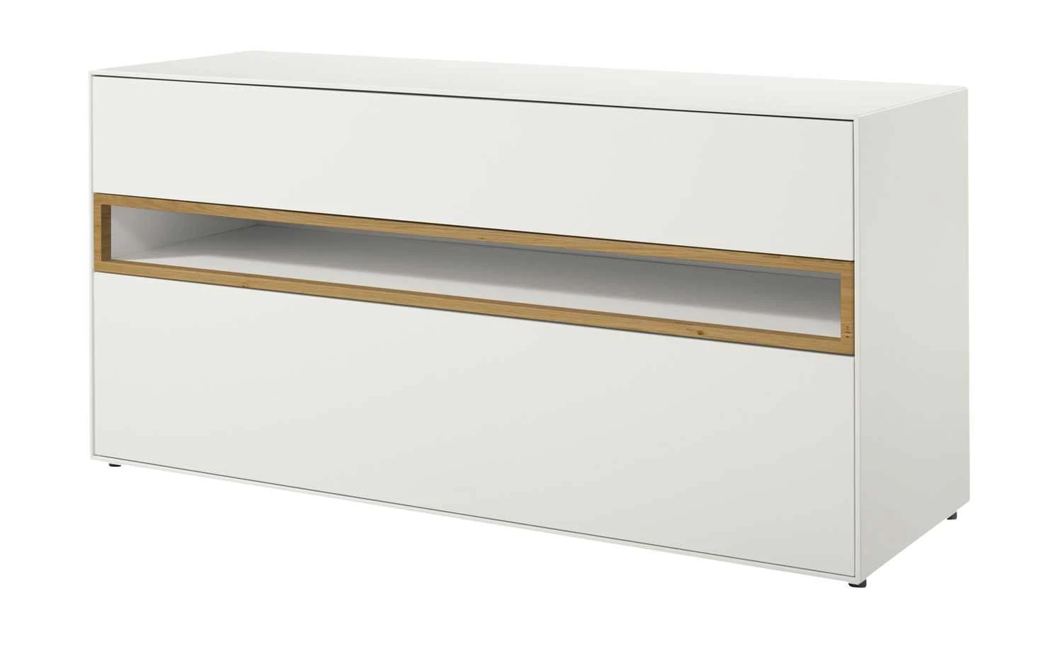 now! by hülsta Lowboard now! easy | Reinweiß / Natureiche (furniert) 1 now! by hülsta Lowboard now! easy | Reinweiß / Natureiche (furniert)