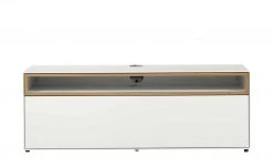 now! by hülsta TV-Lowboard now! easy | Reinweiß / Natureiche (furniert) inkl. Kabelführung