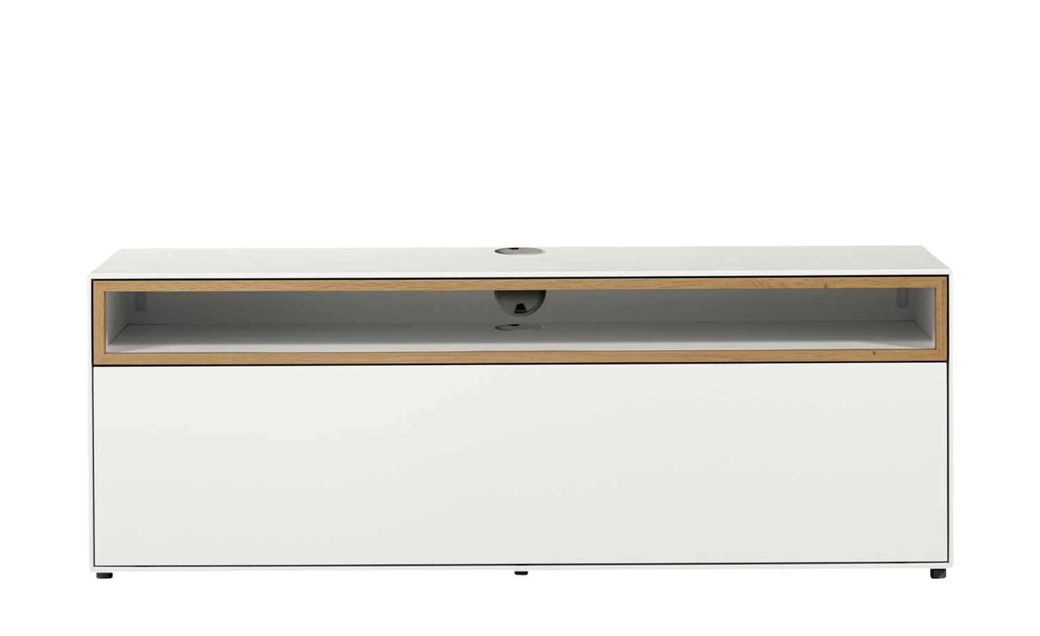 now! by hülsta TV-Lowboard now! easy | Reinweiß / Natureiche (furniert) inkl. Kabelführung 1 now! by hülsta TV-Lowboard now! easy | Reinweiß / Natureiche (furniert) inkl. Kabelführung