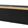 now! by hülsta Sideboard now! touch | Schwarz / Samteiche Natur (Nachbildung)