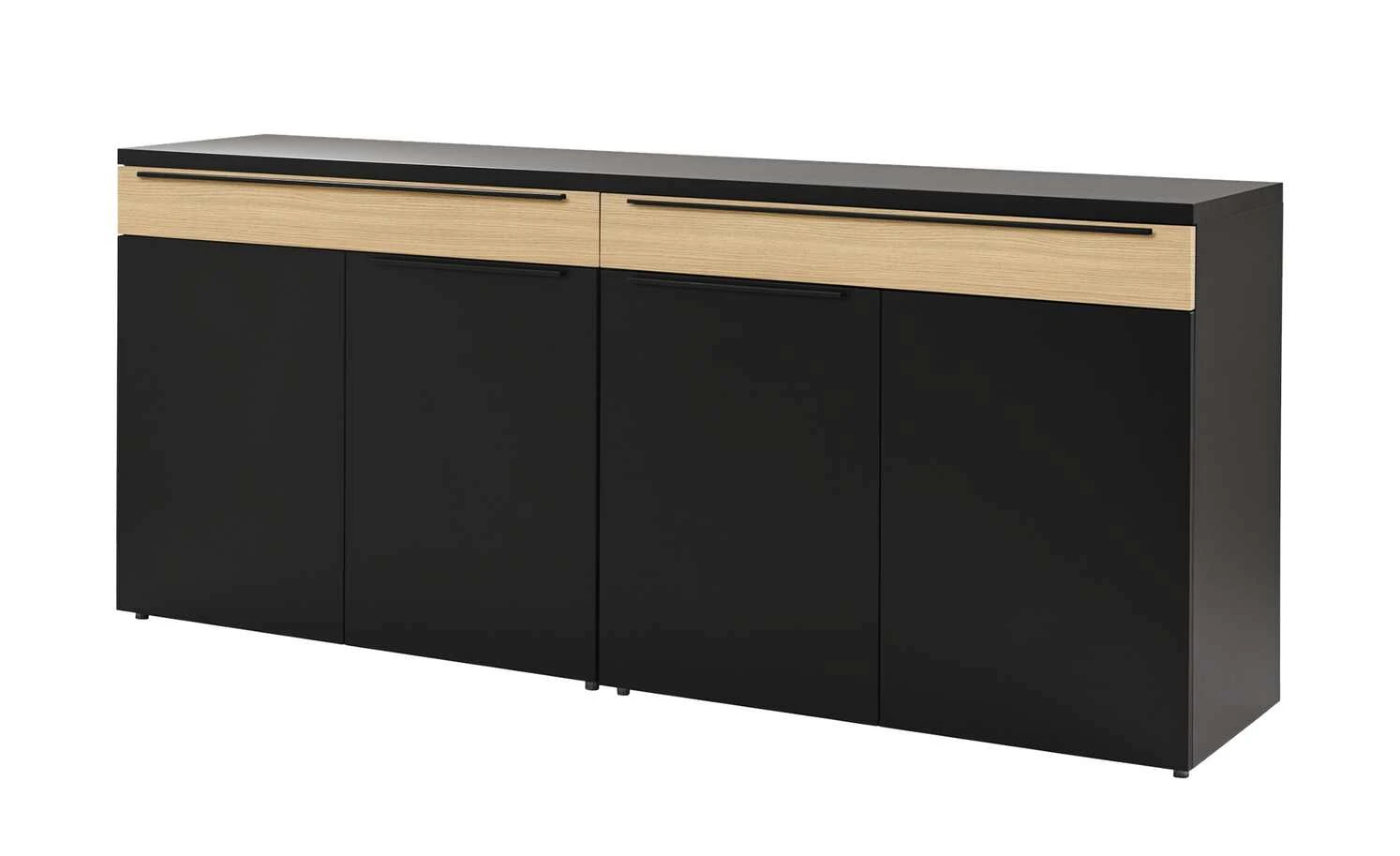 now! by hülsta Sideboard now! touch | Schwarz / Samteiche Natur (Nachbildung) 1 now! by hülsta Sideboard now! touch | Schwarz / Samteiche Natur (Nachbildung)