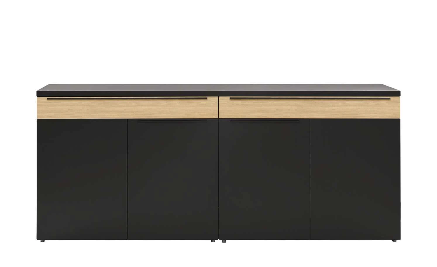 now! by hülsta Sideboard now! touch | Schwarz / Samteiche Natur (Nachbildung) 3 now! by hülsta Sideboard now! touch | Schwarz / Samteiche Natur (Nachbildung) – Bild 3