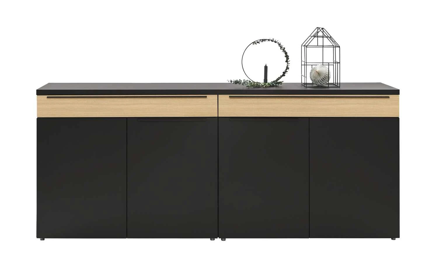 now! by hülsta Sideboard now! touch | Schwarz / Samteiche Natur (Nachbildung) 4 now! by hülsta Sideboard now! touch | Schwarz / Samteiche Natur (Nachbildung) – Bild 4