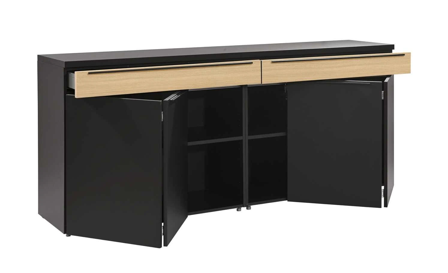 now! by hülsta Sideboard now! touch | Schwarz / Samteiche Natur (Nachbildung) 5 now! by hülsta Sideboard now! touch | Schwarz / Samteiche Natur (Nachbildung) – Bild 5