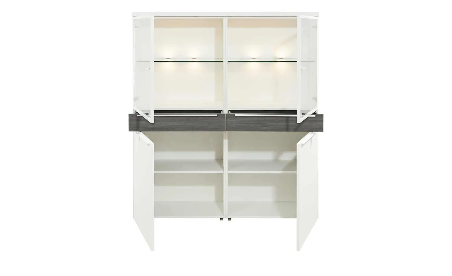 now! by hülsta Highboard now! touch | Reinweiß / Samteiche Grau (Nachbildung) 3 now! by hülsta Highboard now! touch | Reinweiß / Samteiche Grau (Nachbildung) – Bild 3