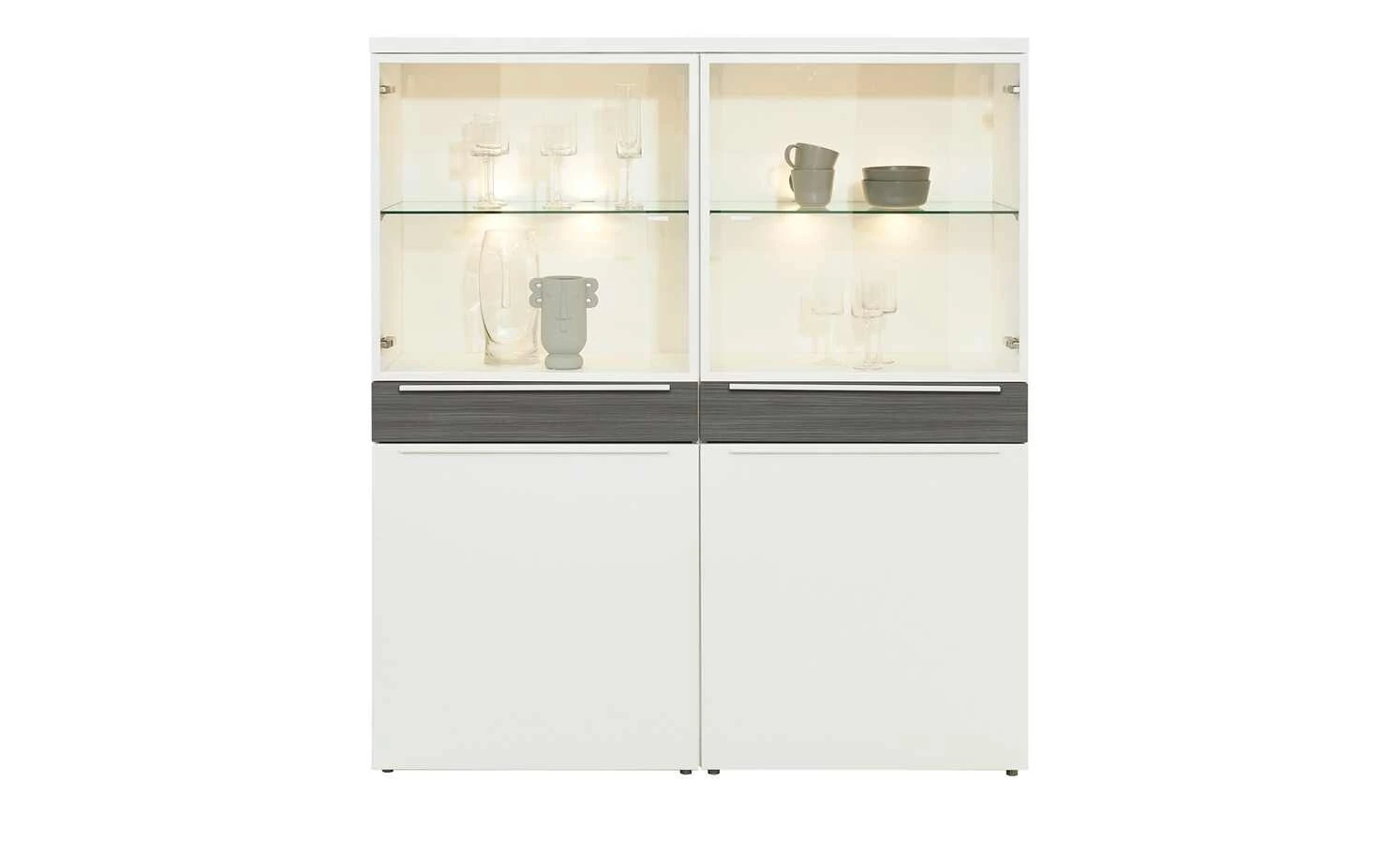 now! by hülsta Highboard now! touch | Reinweiß / Samteiche Grau (Nachbildung) 7 now! by hülsta Highboard now! touch | Reinweiß / Samteiche Grau (Nachbildung) – Bild 7