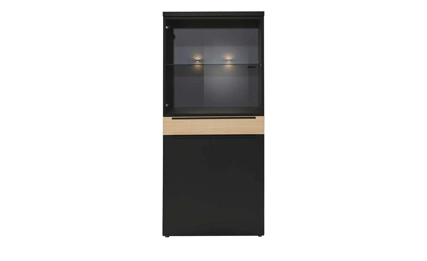 now! by hülsta Highboard now! touch | Schwarz / Samteiche Natur (Nachbildung) links 2 now! by hülsta Highboard now! touch | Schwarz / Samteiche Natur (Nachbildung) links – Bild 2