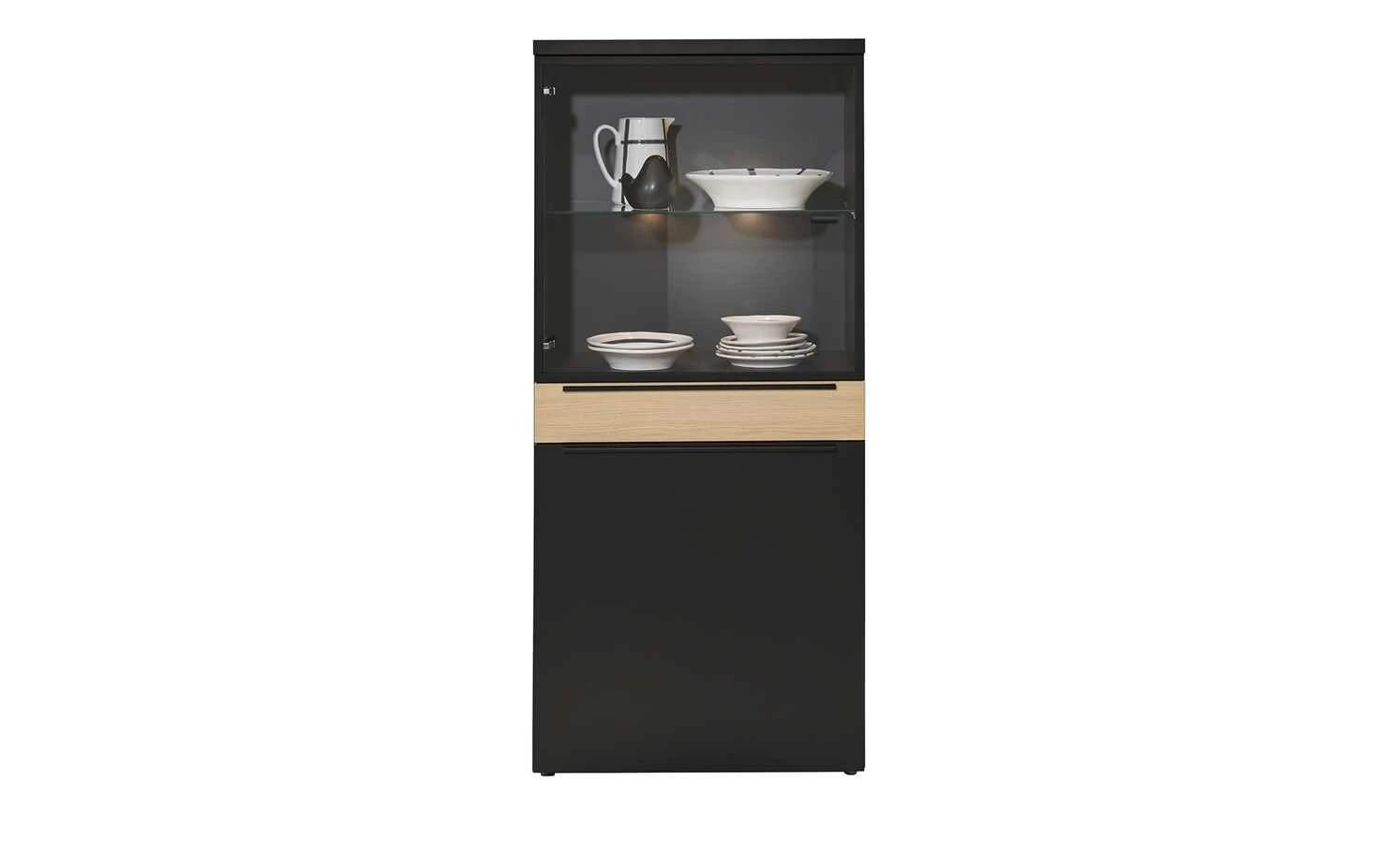 now! by hülsta Highboard now! touch | Schwarz / Samteiche Natur (Nachbildung) links 3 now! by hülsta Highboard now! touch | Schwarz / Samteiche Natur (Nachbildung) links – Bild 3