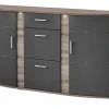 uno Sideboard Onyx | Graphit / Eiche Trüffel sägerau (Nachbildung)