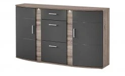 uno Sideboard Onyx | Graphit / Eiche Trüffel sägerau (Nachbildung)