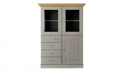 maison bleue Highboard Florian | Grau / laugenfarben Türen mit Glaseinsatz -Komm Store 11300220 9 202108131411