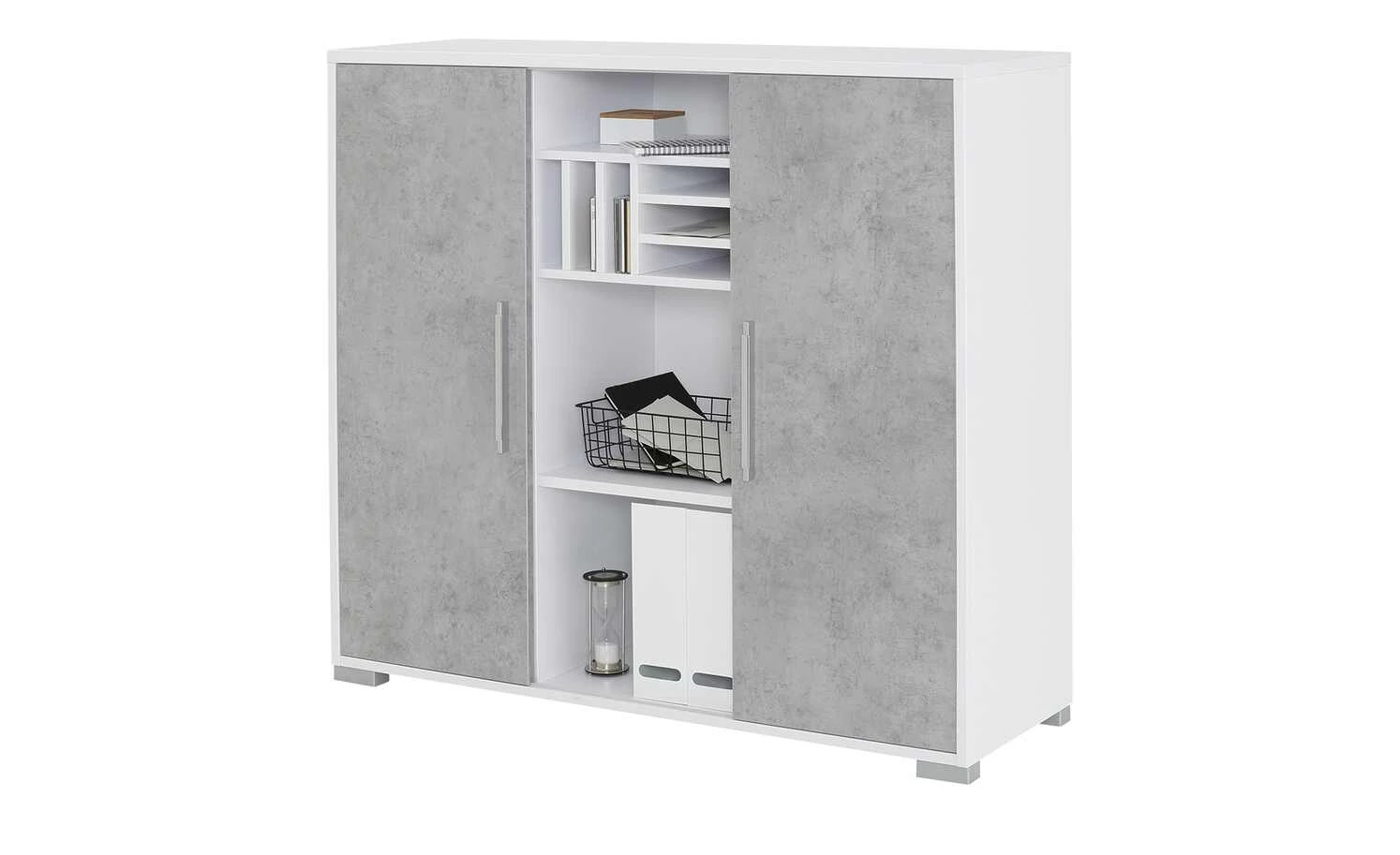 Sideboard mit 2 Schiebetüren Success | Weiß Steingrau 4 Sideboard mit 2 Schiebetüren Success | Weiß Steingrau – Bild 4