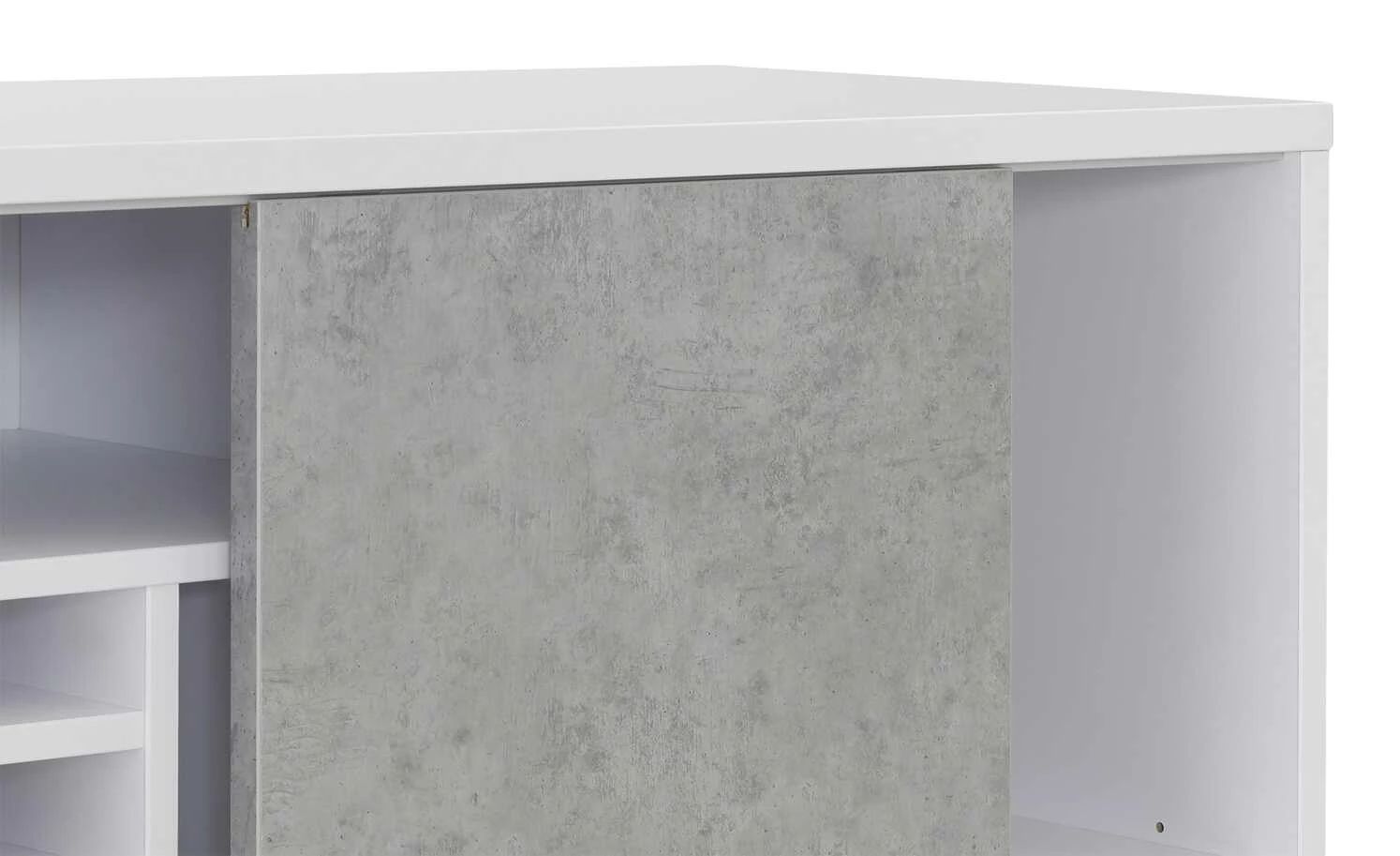 Sideboard mit 2 Schiebetüren Success | Weiß Steingrau 5 Sideboard mit 2 Schiebetüren Success | Weiß Steingrau – Bild 5