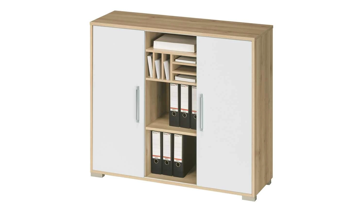 Sideboard mit 2 Schiebetüren Success | Eiche Sonoma (Nachbildung) Weiß 2 Sideboard mit 2 Schiebetüren Success | Eiche Sonoma (Nachbildung) Weiß – Bild 2