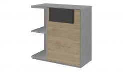 Kommode Holly | Mittelgrau / Hickory (Nachbildung) / Anthrazit rechts