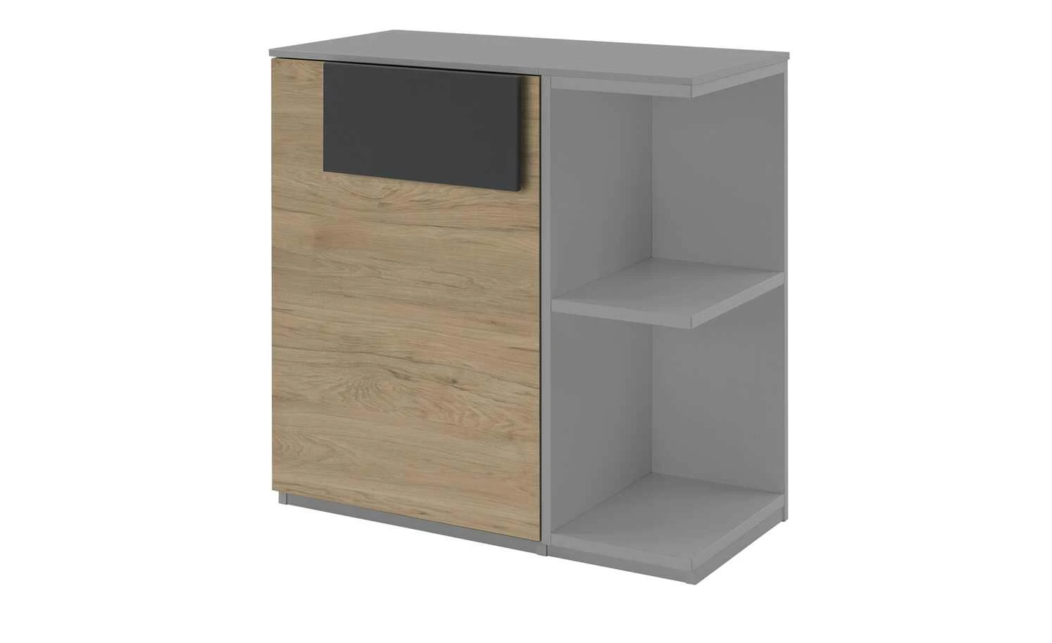 Kommode Holly | Mittelgrau / Hickory (Nachbildung) / Anthrazit links 1 Kommode Holly | Mittelgrau / Hickory (Nachbildung) / Anthrazit links