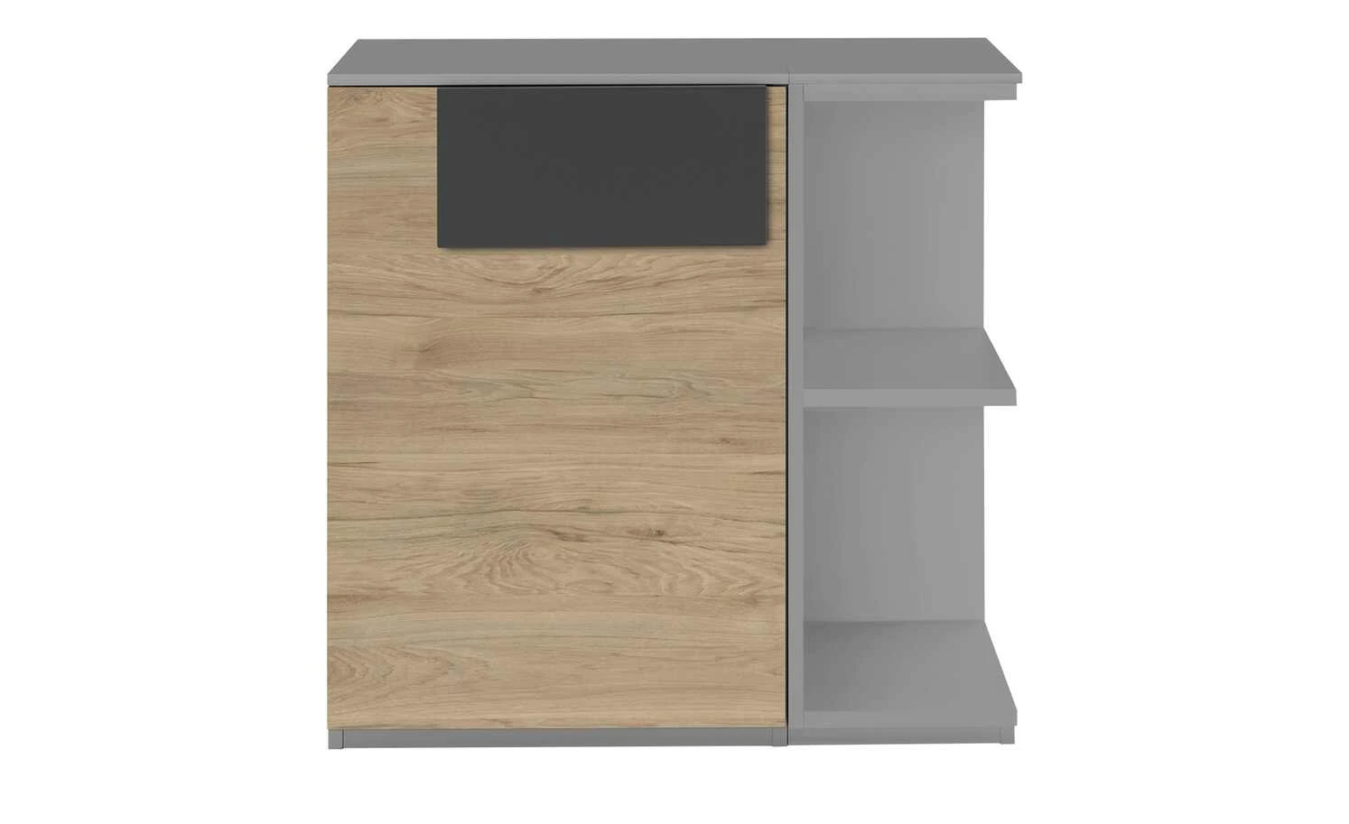 Kommode Holly | Mittelgrau / Hickory (Nachbildung) / Anthrazit links 2 Kommode Holly | Mittelgrau / Hickory (Nachbildung) / Anthrazit links – Bild 2