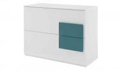 Kommode Holly | Weiß / Petrol