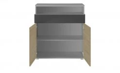 Highboard 2-türig Holly | Mittelgrau / Hickory (Nachbildung) / Anthrazit -Komm Store 12113445 2 202003062237