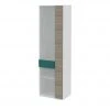 Vitrine Holly | Weiß / Driftwood (Nachbildung) / Petrol rechts