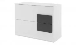 Kommode Holly | Weiß / Anthrazit