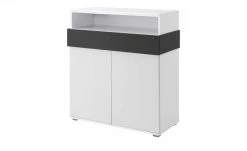 Highboard 2-türig Holly | Weiß / Anthrazit