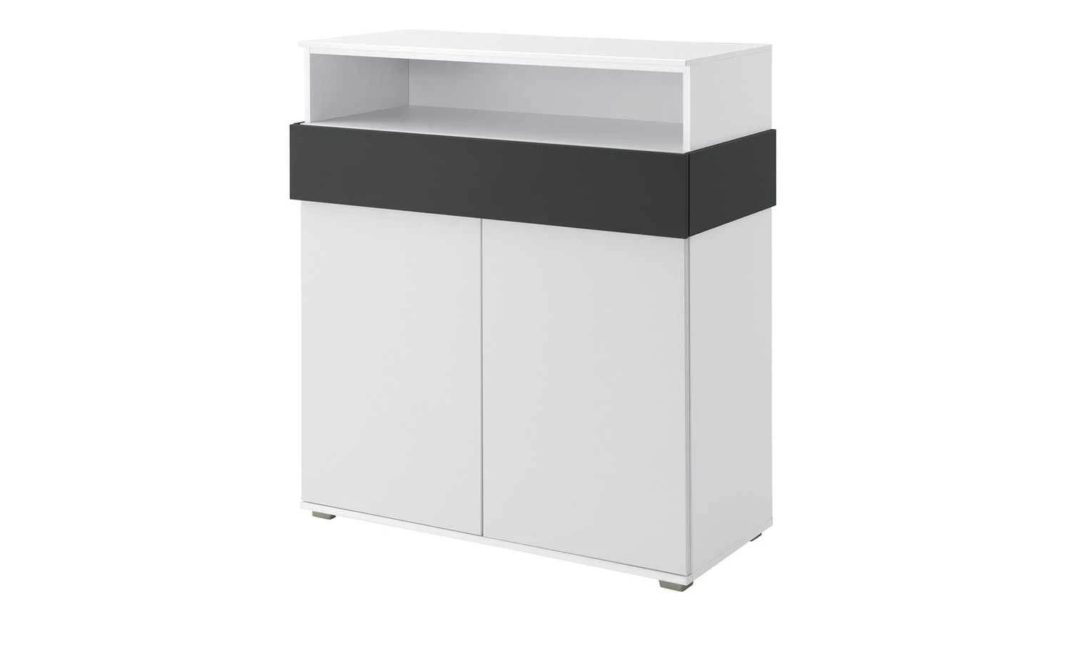 Highboard 2-türig Holly | Weiß / Anthrazit 1 Highboard 2-türig Holly | Weiß / Anthrazit