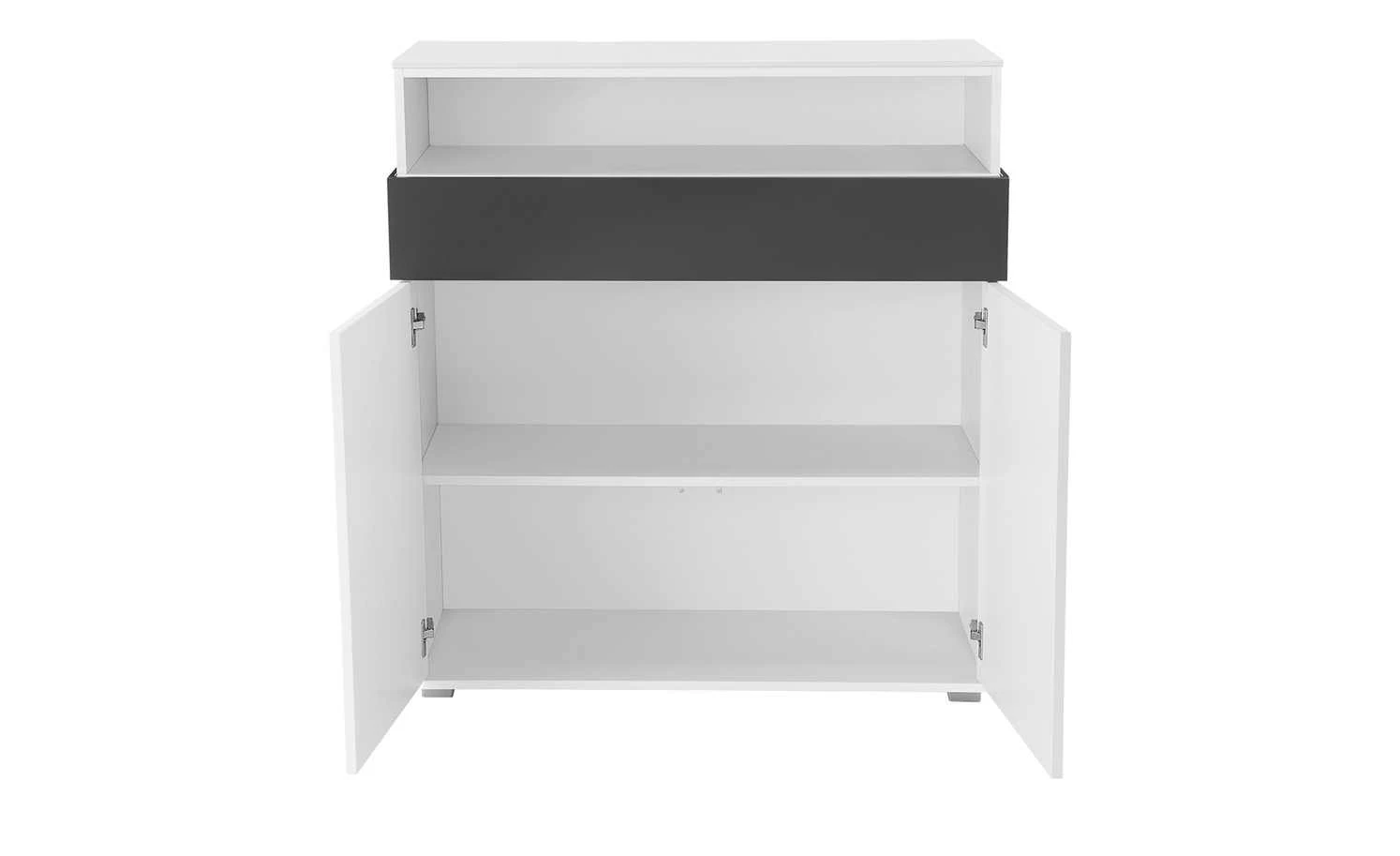 Highboard 2-türig Holly | Weiß / Anthrazit 3 Highboard 2-türig Holly | Weiß / Anthrazit – Bild 3