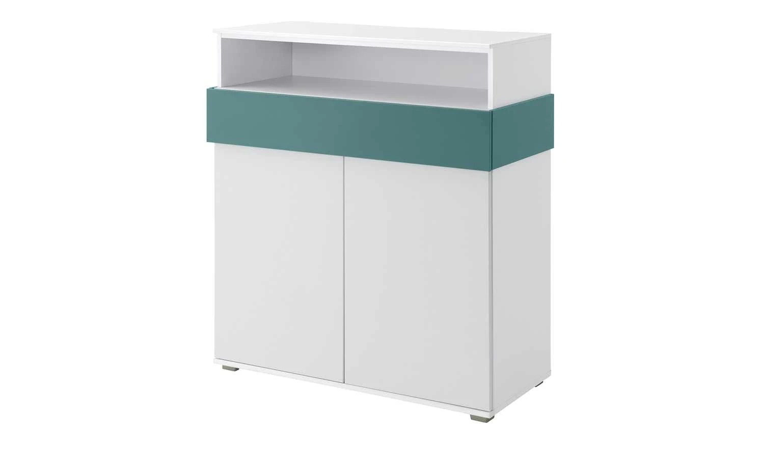 Highboard 2-türig Holly | Weiß / Petrol 1 Highboard 2-türig Holly | Weiß / Petrol