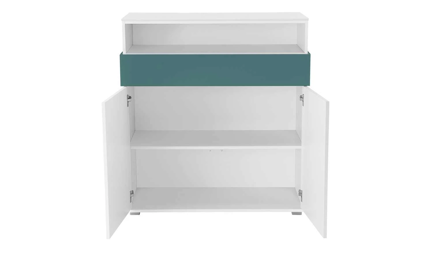 Highboard 2-türig Holly | Weiß / Petrol 2 Highboard 2-türig Holly | Weiß / Petrol – Bild 2