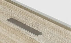 uno Hängevitrine Titan | Weiß / Eiche sägerau (Nachbildung) links Spotbeleuchtung -Komm Store 12200199 7 201811271502