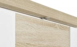 uno Hängevitrine Titan | Weiß / Eiche sägerau (Nachbildung) links Spotbeleuchtung -Komm Store 12200199 8 201811271502