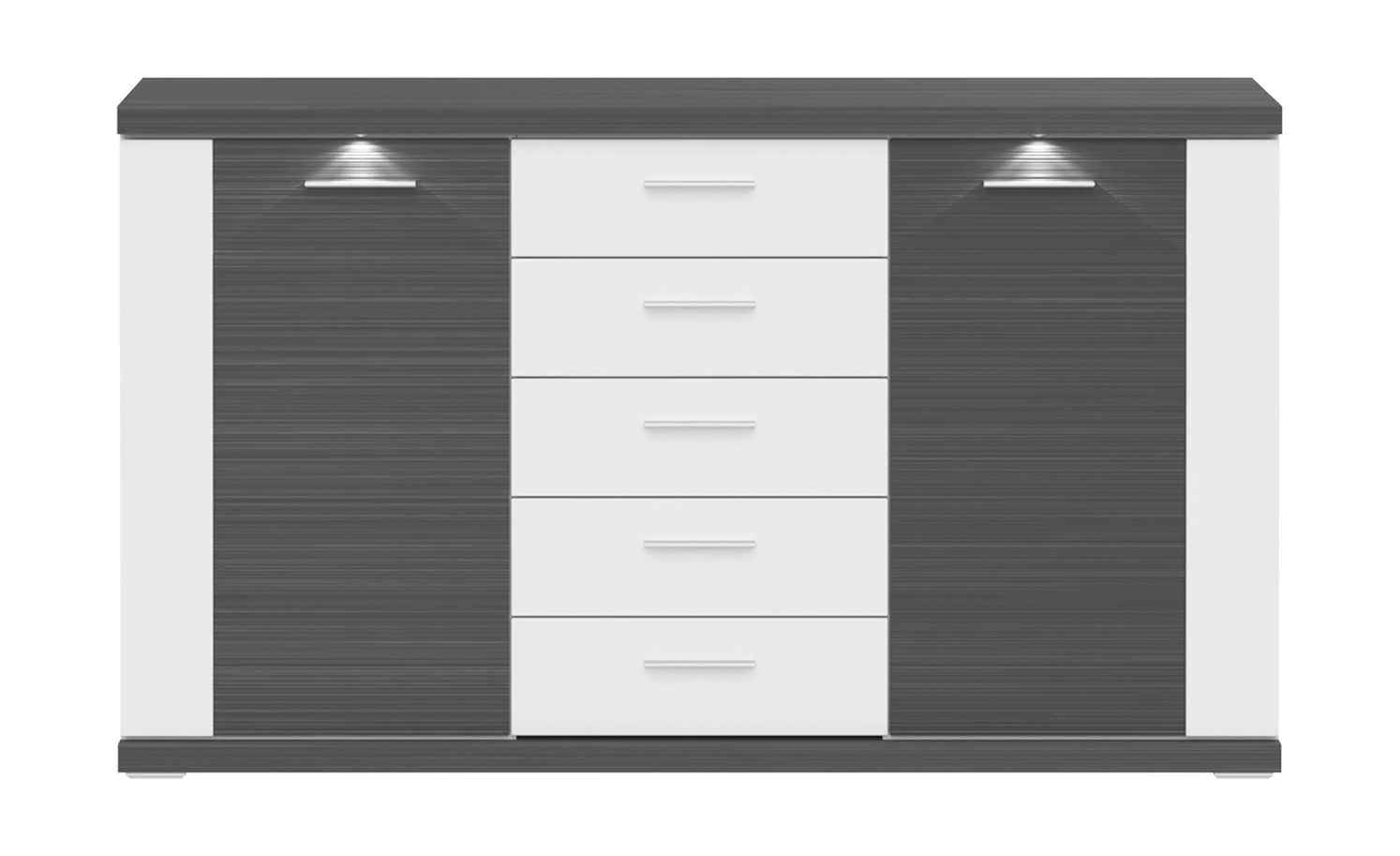 uno Sideboard Titan | Weiß / Graphit (Nachbildung) 2 uno Sideboard Titan | Weiß / Graphit (Nachbildung) – Bild 2