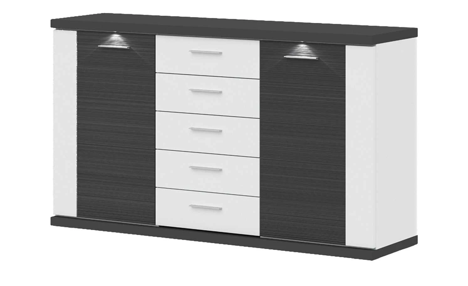 uno Sideboard Titan | Weiß / Graphit (Nachbildung) 1 uno Sideboard Titan | Weiß / Graphit (Nachbildung)