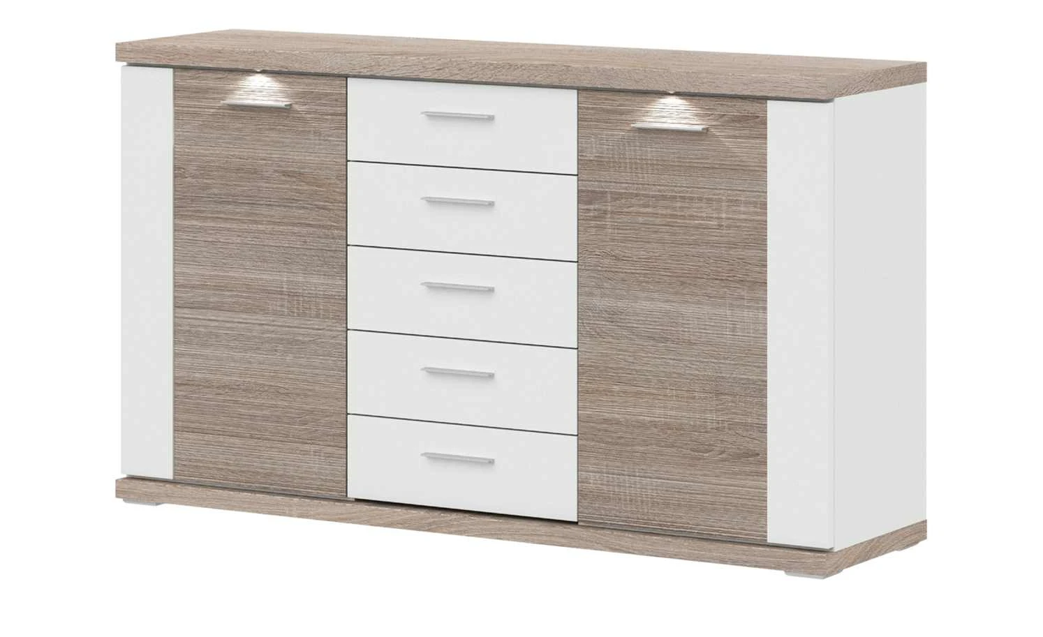 uno Sideboard Titan | Weiß / Eiche sägerau (Nachbildung) 1 uno Sideboard Titan | Weiß / Eiche sägerau (Nachbildung)