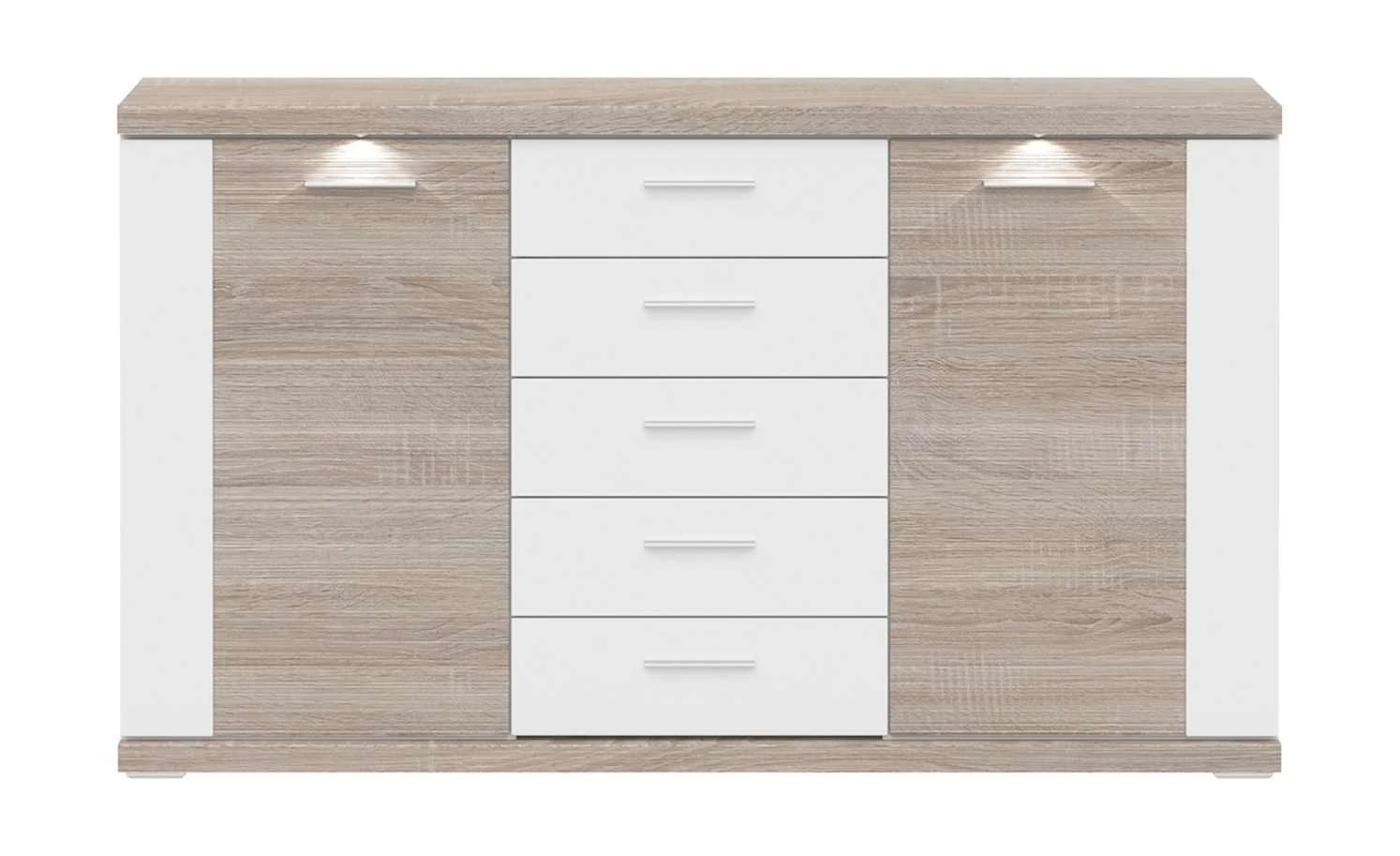 uno Sideboard Titan | Weiß / Eiche sägerau (Nachbildung) 4 uno Sideboard Titan | Weiß / Eiche sägerau (Nachbildung) – Bild 4
