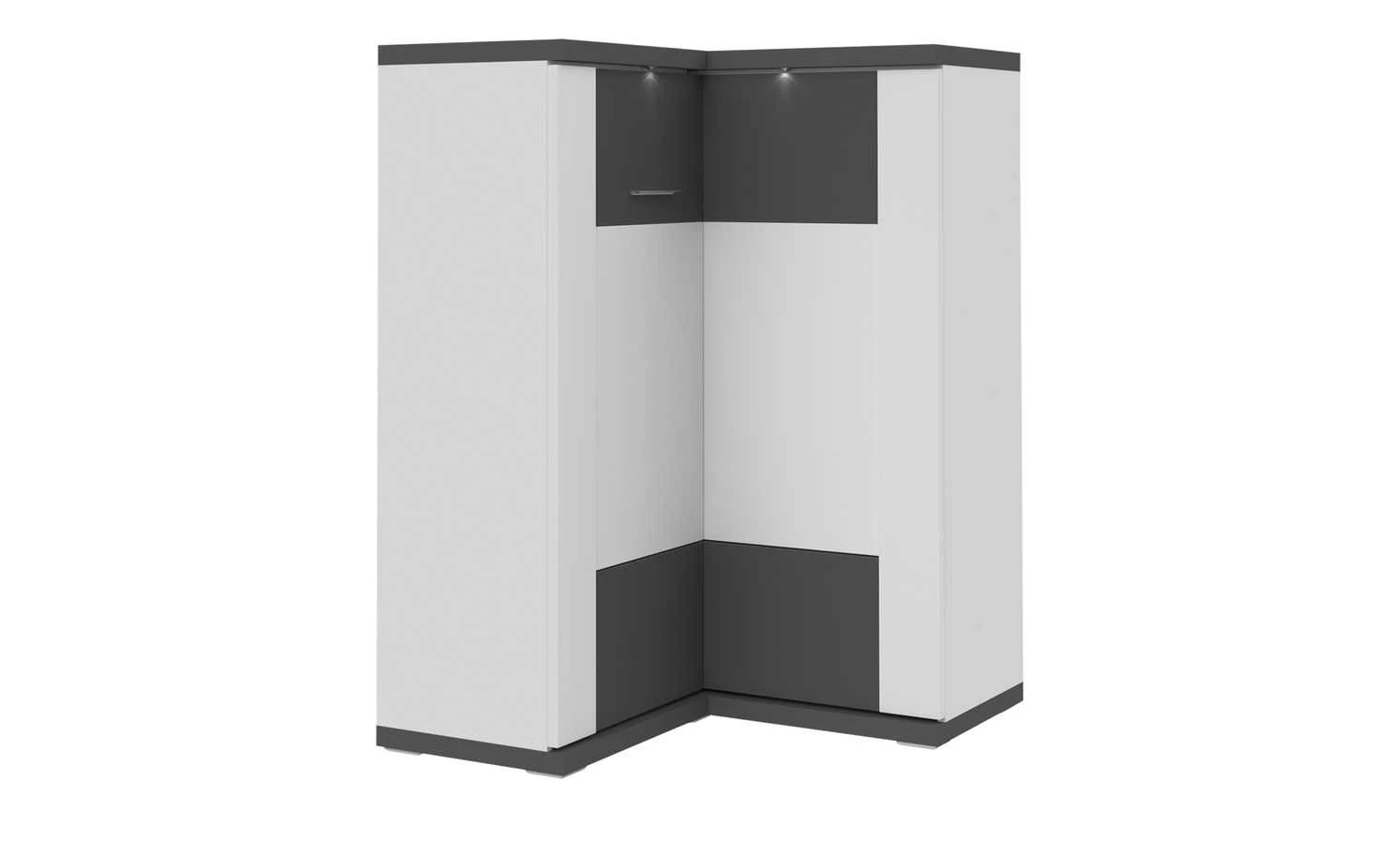 uno Eck-Highboard Titan | Graphit (Nachbildung) / Weiß 1 uno Eck-Highboard Titan | Graphit (Nachbildung) / Weiß