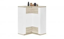 uno Eck-Highboard Titan | Eiche sägerau (Nachbildung) / Weiß -Komm Store 12200274 10 202106091239