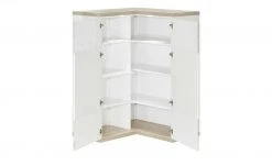 uno Eck-Highboard Titan | Eiche sägerau (Nachbildung) / Weiß -Komm Store 12200274 13 202106091239