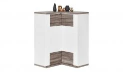 uno Eck-Highboard Titan | Eiche Trüffel (Nachbildung) / Weiß -Komm Store 12200275 2 201811271502