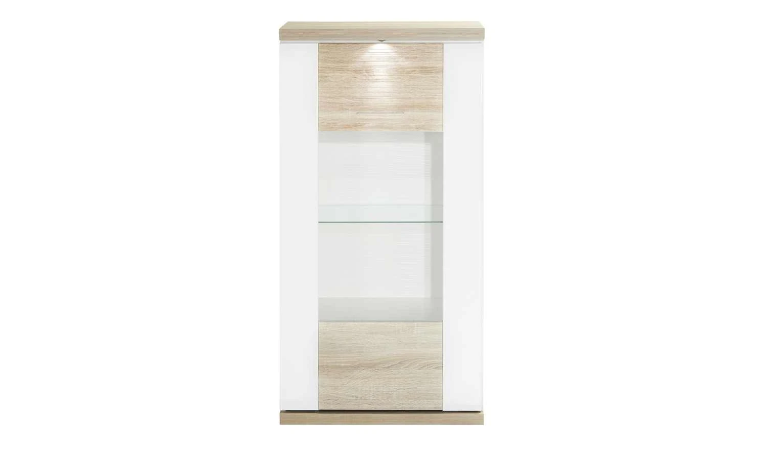 uno Vitrine Titan | Weiß / Eiche sägerau (Nachbildung) links Spotbeleuchtung 13 uno Vitrine Titan | Weiß / Eiche sägerau (Nachbildung) links Spotbeleuchtung – Bild 13
